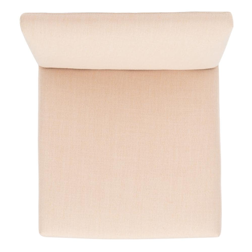Modern Cosmopolitan Beige Linen & Gold Metal Parsons Side Chair Set