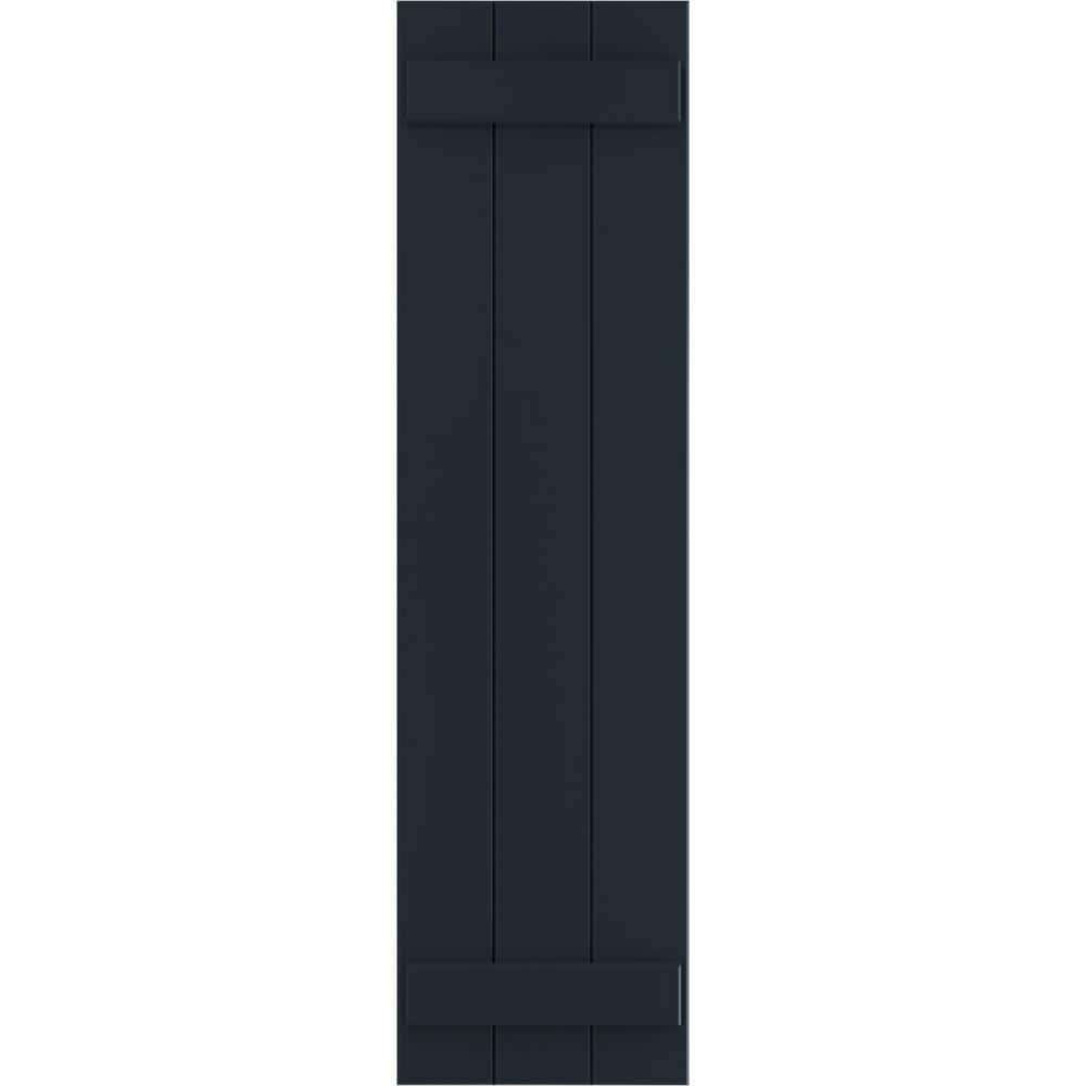 16-1/8 in. x 72 in. True Fit PVC Three Board Joined Board and Batten Shutters Pair in Starless Night Blue price history on PriceWatchPro