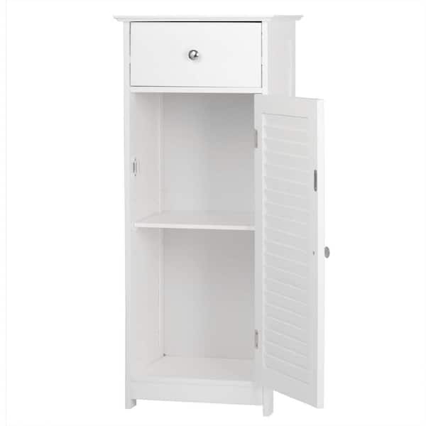 Whatseaso Flat Panel Stock Bathroom Kitchen Cabinet 14.57 in. W x 35.43 in. H x 11.81 in. D