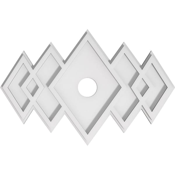 1 in. x 18 in. x 12 in. PVC Medallion Moulding