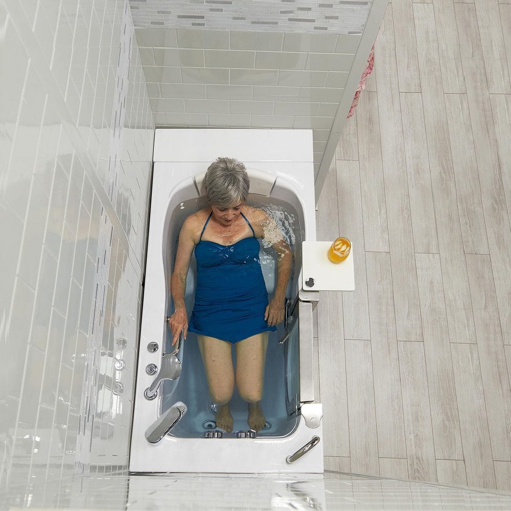 52'' White Acrylic Walk-In Bathtub with Left Door