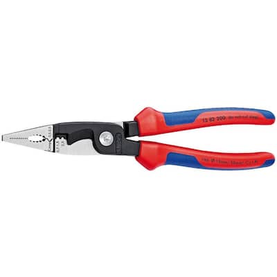 Heavy Duty Forged Steel 6-in-1 Electrical Installation Pliers with Multi-Component Grip