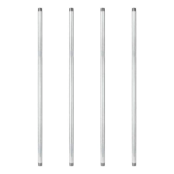 PIPE DECOR 1 in. x 5 ft. Galvanized Steel Pipe (4-Pack)