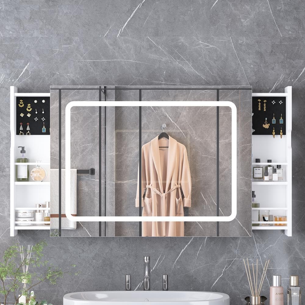 FUFU&GAGA 44.1 in. W x 23.6 in. H Rectangular Bathroom Medicine 