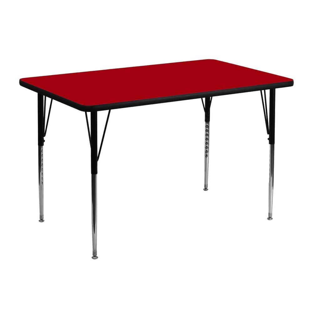 Red Rectangular Activity Tables