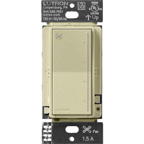 Lutron Sunnata Touch Fan Control, 4-Speed, 1.5 Amp/Single-Pole, Sage (ST-FSQ-N-SA)