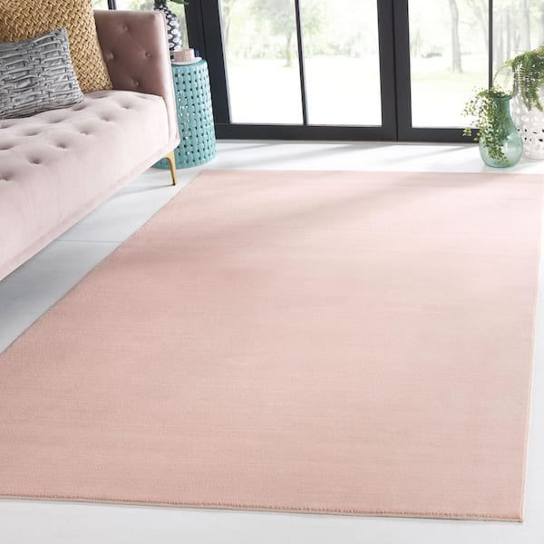 Loft Peach 5 ft. x 8 ft. Machine Washable Modern Solid Area Rug
