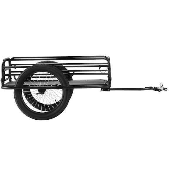 Bike Cargo Trailer, 3.94 cu. ft. Capacity,Heavy-Duty Bicycle Wagon Cart. Metal, Foldable for Compact Storage