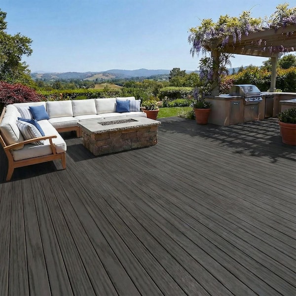 mondaria Outdoor Lightweight 1 in. x 5.5 in. x 8 ft. Silver Gray