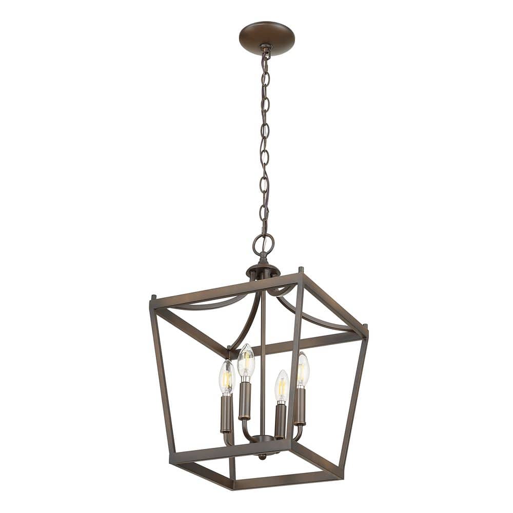 Kennedy 20'' Matte Black and Bronze Crystal Globe Pendant Light