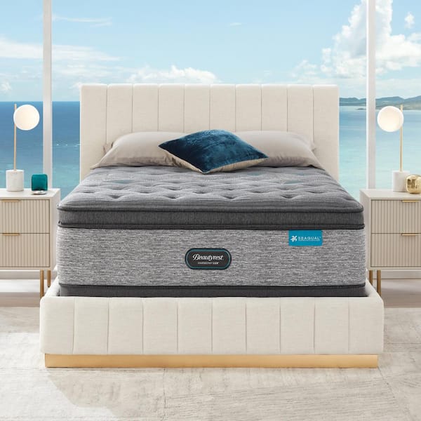 Beautyrest Diamond Series Ultra Plush Pillow Top 17.5 in. Mattress Low Profile Foundation Set
