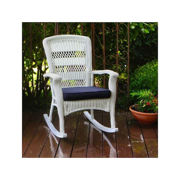 home depot white wicker rocker