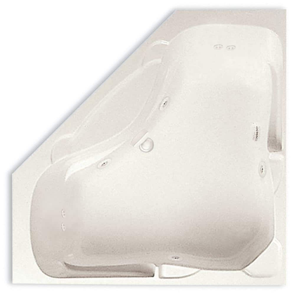 Preakness 60 in. Corner Drop-In Whirlpool Bathtub Acrylic Center Drain in B