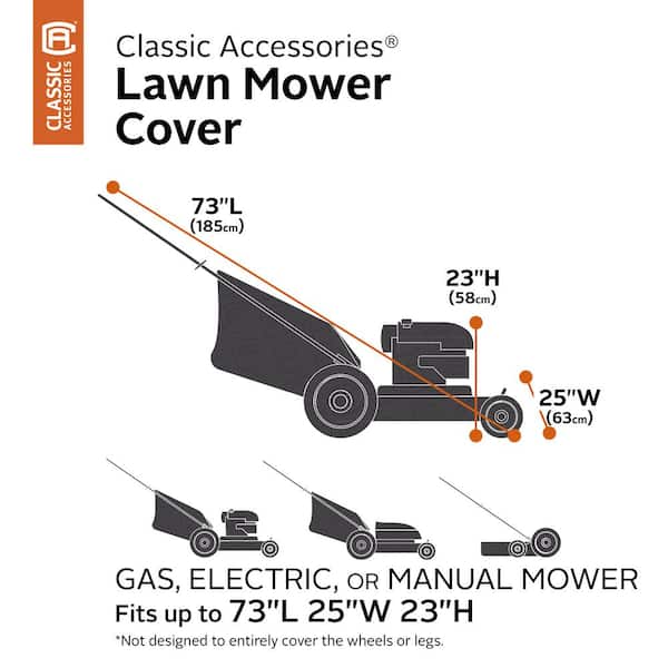 Classic Accessories Walk Behind Lawn Mower Cover 73117 - The Home Depot