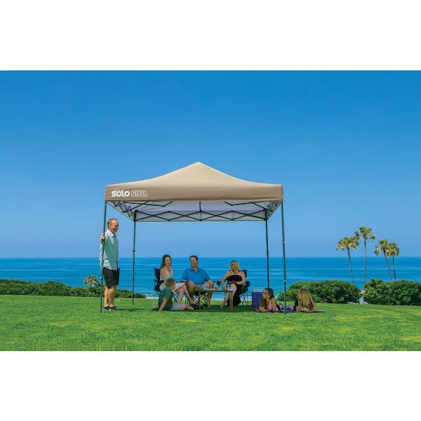 Quik Shade Solo100 10 ft. x 10 ft. Khaki Straight Leg Canopy