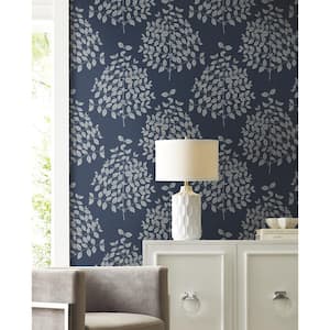 Tender Navy And Silver Wallpaper