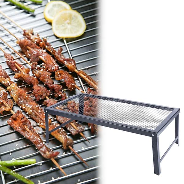 outdoor camping barbecue rack round stainless