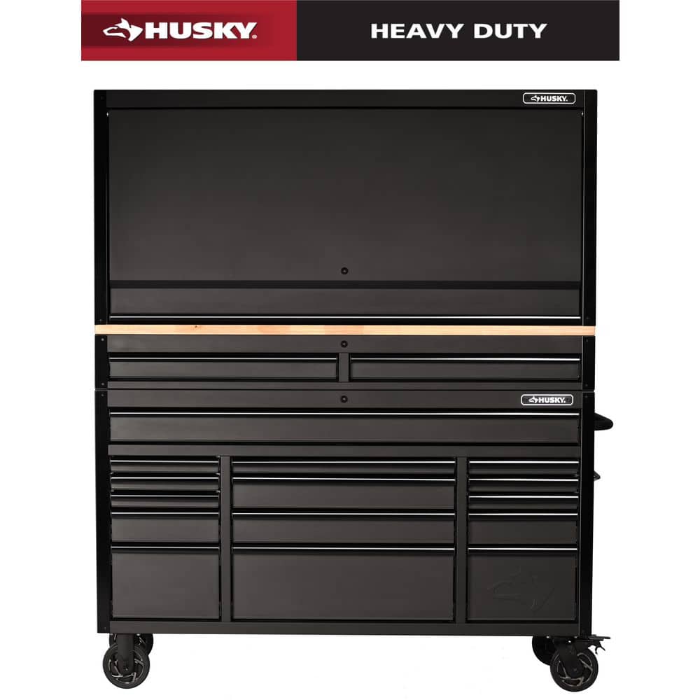 Husky✪☽ Husky 61 in. W x 23 in. D Heavy-Duty 17-Drawer Mobile Workbench