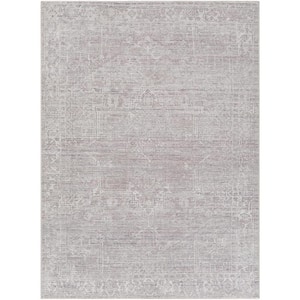 Collins Avenue Medium Gray/Ivory Traditional 8 ft. x 10 ft. Indoor Area Rug