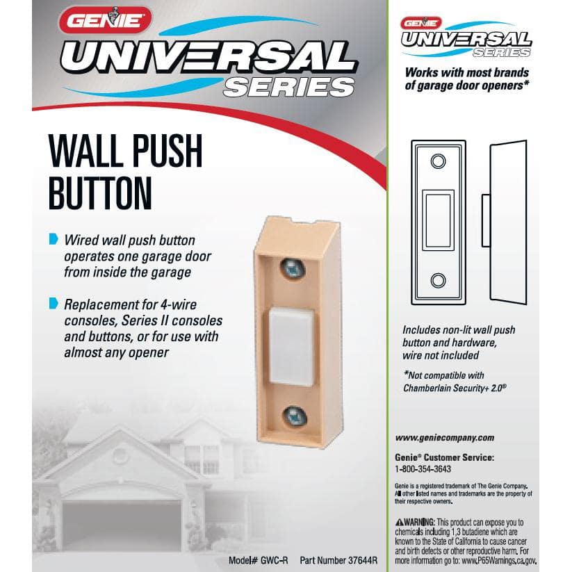 Buy Universal Garage Door Opener Interior Wall Push Button Online at