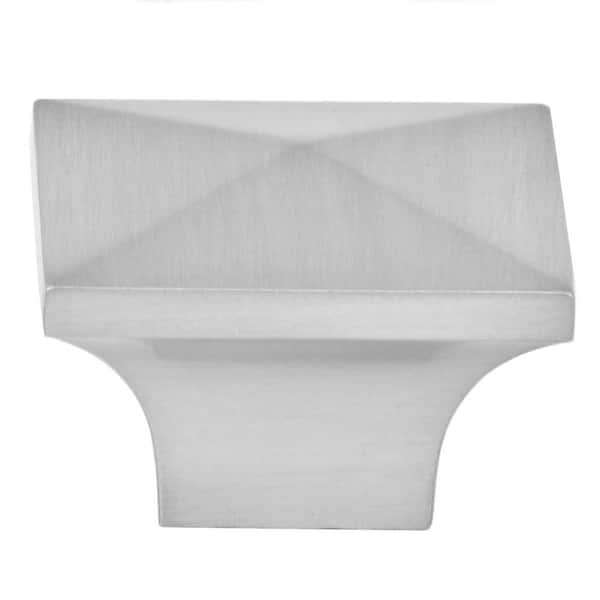 Stone Mill Hardware Cairo 1-1/4 in. Satin Nickel Square Cabinet Knob