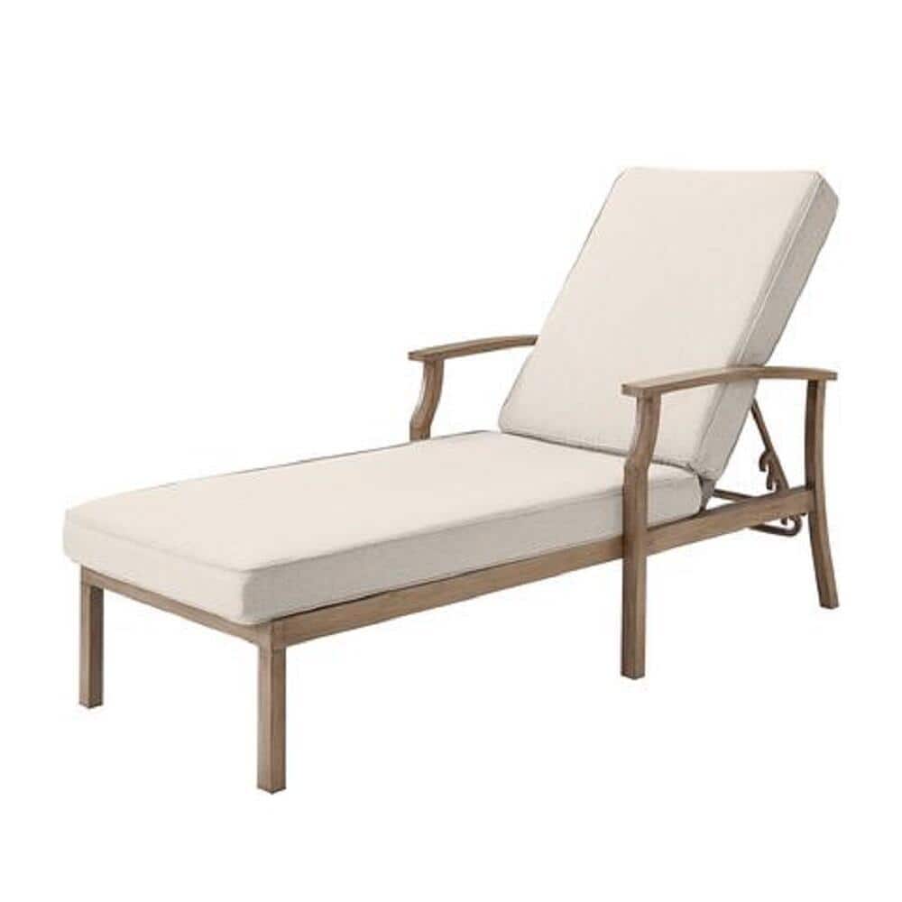 Hampton Bay Beachside Rope Look Wicker Outdoor Patio Chaise Lounge with