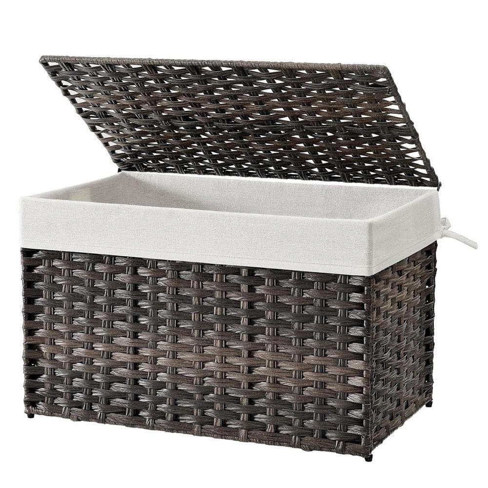 Brown 26 in. x 15.7 in. Polypropylene Decorative Basket with