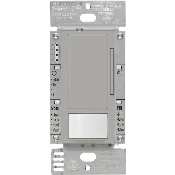 Lutron Maestro 0-10 Volt Dimmer Sensor Switch, 8A/120-277 Volt, Single-Pole/3-Way, Gray (MS-Z101-GR)