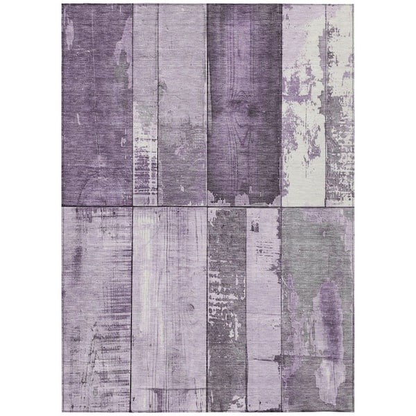 Chantille Machine Washable Indoor/Outdoor Abstract ACN1877 Purple 10 ft. x 14 ft. Accent Rug