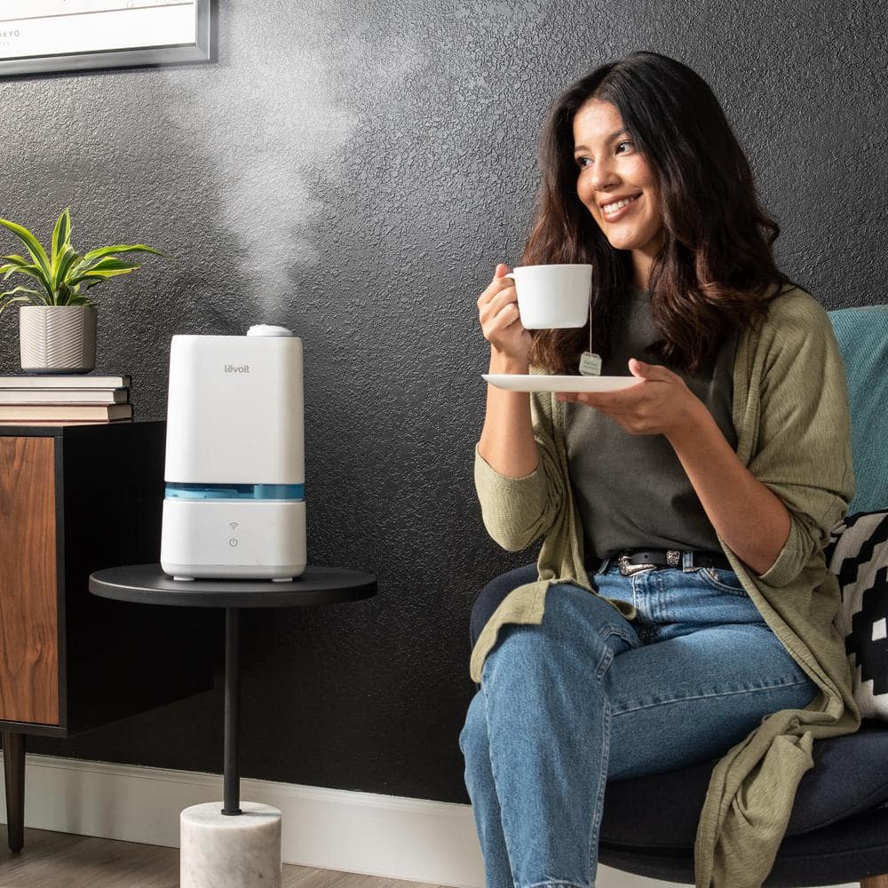 Levoit 4L White and Blue Smart Ultrasonic Cool Mist Humidifier