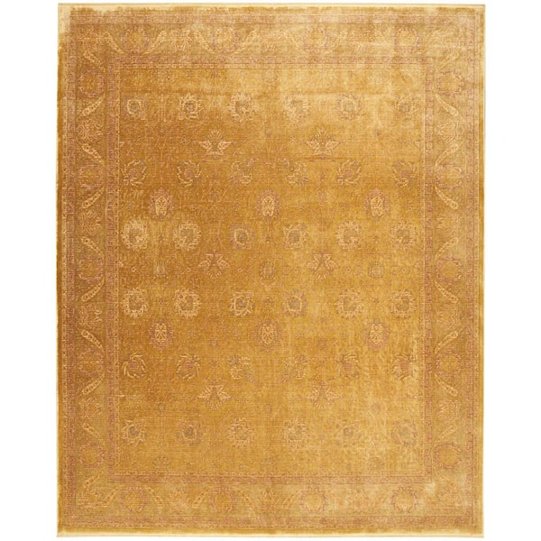 Nourison Luxurious Gold 5 ft. x 7 ft. Distressed Traditional Area Rug