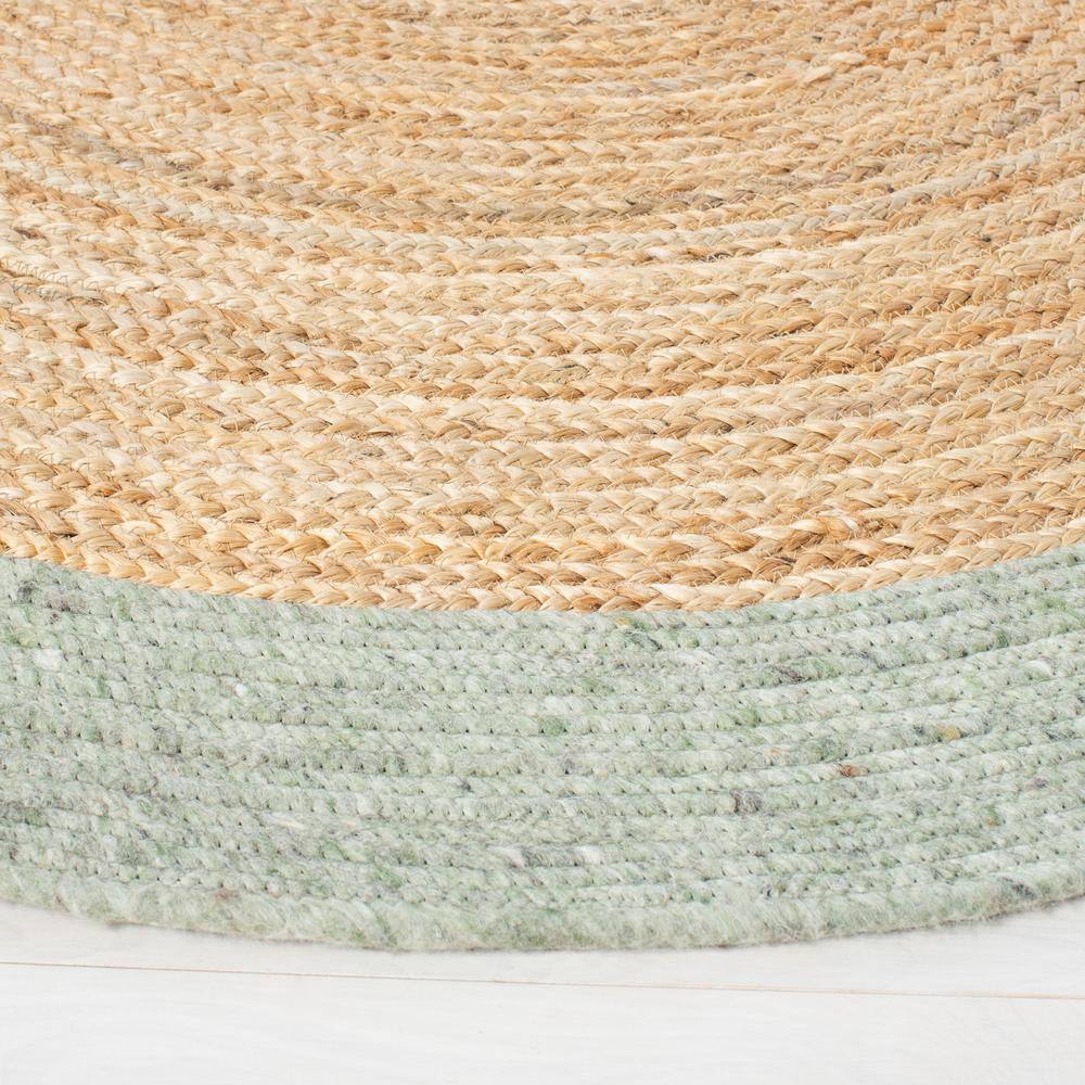 Gray Braided Handmade Reversible Oval 6' x 9' Wool Cotton Rug