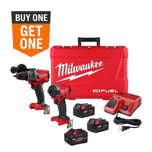 M18 FUEL 18V Lith-Ion Brushless Cordless Hammer Drill/Impact Driver Combo Kit w/REDLITHIUM FORGE XC 8.0 Ah Battery
