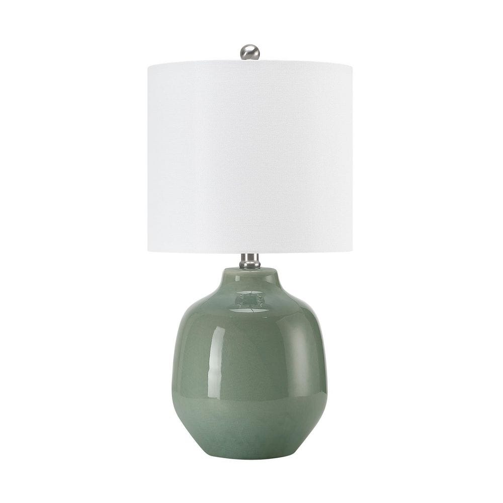 19in Green Ceramic Table Lamp with Drum Shade price history on PriceWatchPro