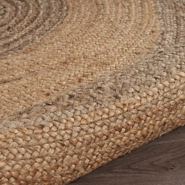 Lr Home Two Tone Natural Jute Gray Round 8 Ft X Indoor Area Rug Natur12032ngy80rd The Depot Lr Home Two Tone Natural Jute, Round Seagrass Rug Ikea