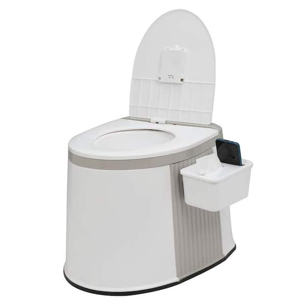 VINGLI Portable Toilet, Commode with 5 Gallon Bucket Inner, Lightweight Camping RV Toilet for Boat, Van, Travel