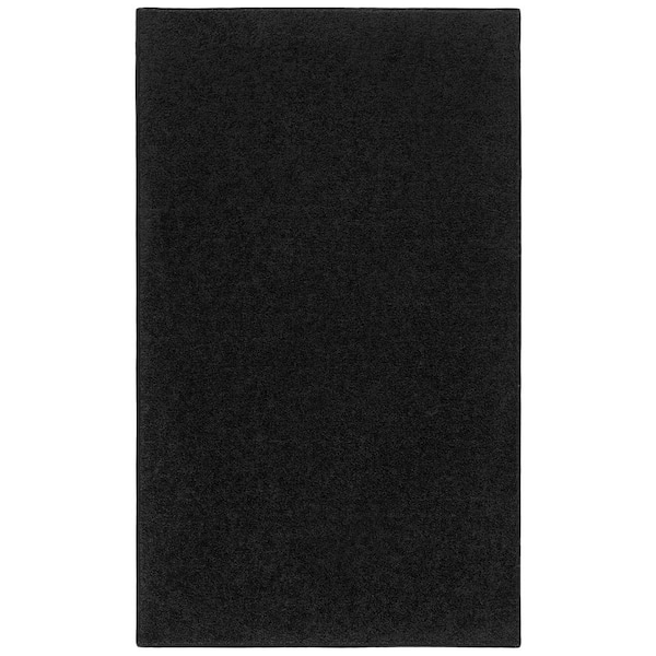 Nance Carpet and Rug OurSpace Black 4 ft. x 6 ft. Bright Area Rug