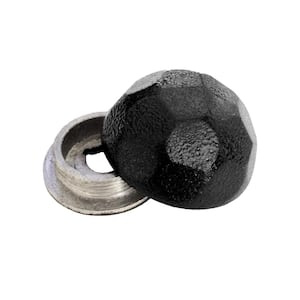 OWT (Ornamental Wood Ties) 1-1/4 in. Bulk Powder-Coated Aluminium Hammered Dome Cap Nut Screw Cover (250-Pail)