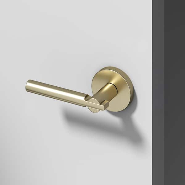 Okun Terra Metal Brushed Champagne Gold Dummy Door Handle with