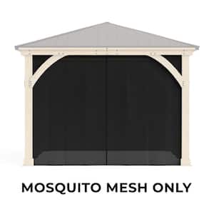 Mosquito Mesh Kit to fit Meridian 12 ft. x 12 ft. Gazebo with UV resistant Phifer Material and Easy Glide Tracks