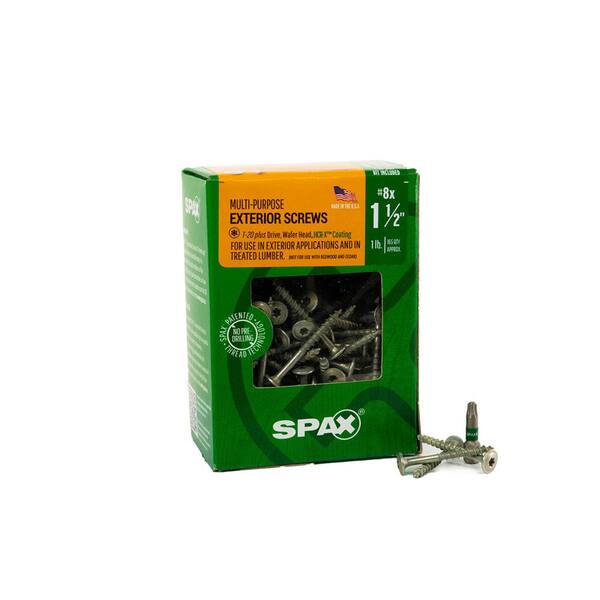 SPAX #8 x 1-1/2 in. High Corrosion Resistant HCR T-Star Plus Wafer Head Exterior Screw (1 lb.-Box)