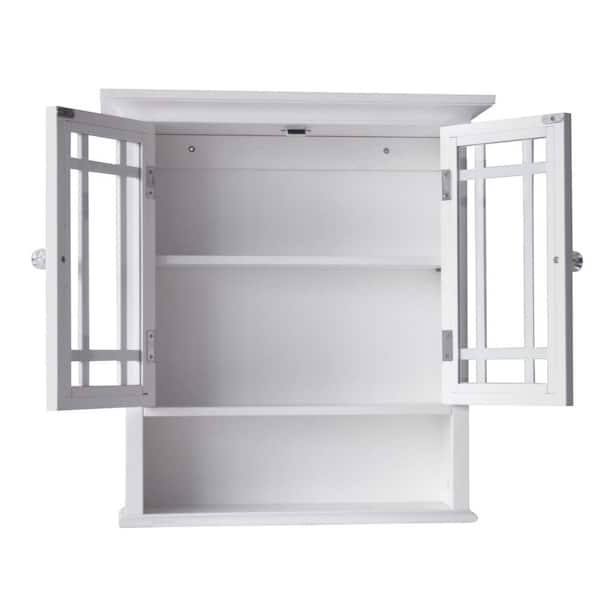 Bathroom 2 Door Wall Cabinet in White - 4D Concepts 76420  Bathroom wall storage  cabinets, Bathroom wall storage, Wall storage cabinets