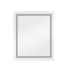36 in. W x 30 in. H Rectangular Frameless Anti-Fog Wall-Mounted Bathroom Vanity Mirror in Silver