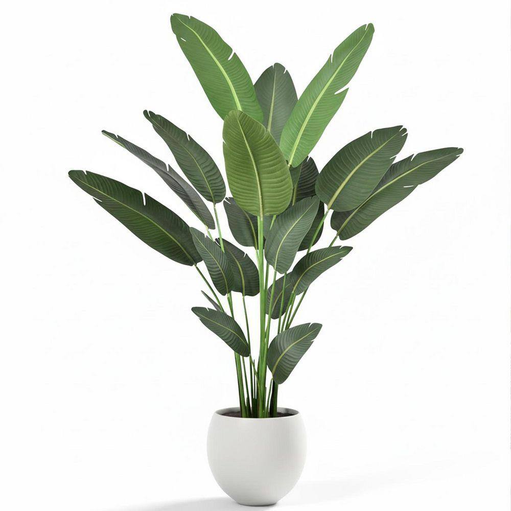 84 in. Artificial Green Indoor/Outdoor Bird of Paradise Tree with