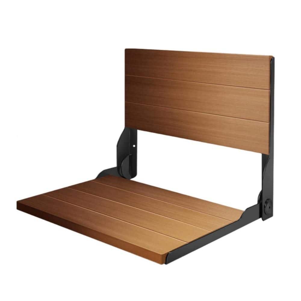 20 in. Stainless Steel Folding Shower Seat, Teak Shower Seat, Folding Shower Bench, Wall Mount Foldable Chair in Black price history on PriceWatchPro