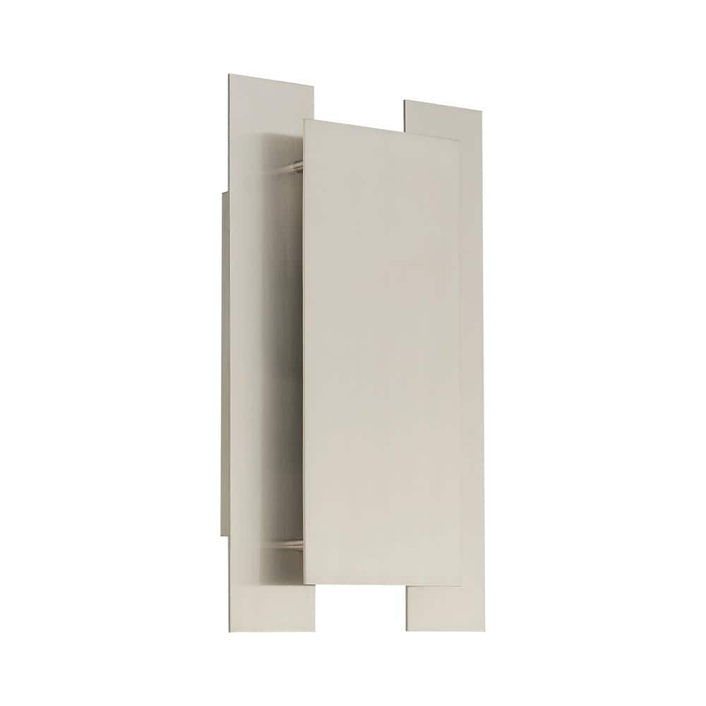 Brushed Nickel 2-Light Vertical/Horizontal Wall Sconce
