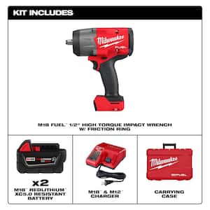 M18 FUEL 18V Lithium-Ion Brushless Cordless High-Torque 1/2 in. Impact Wrench w/Friction Ring Kit and Impact Socket Set