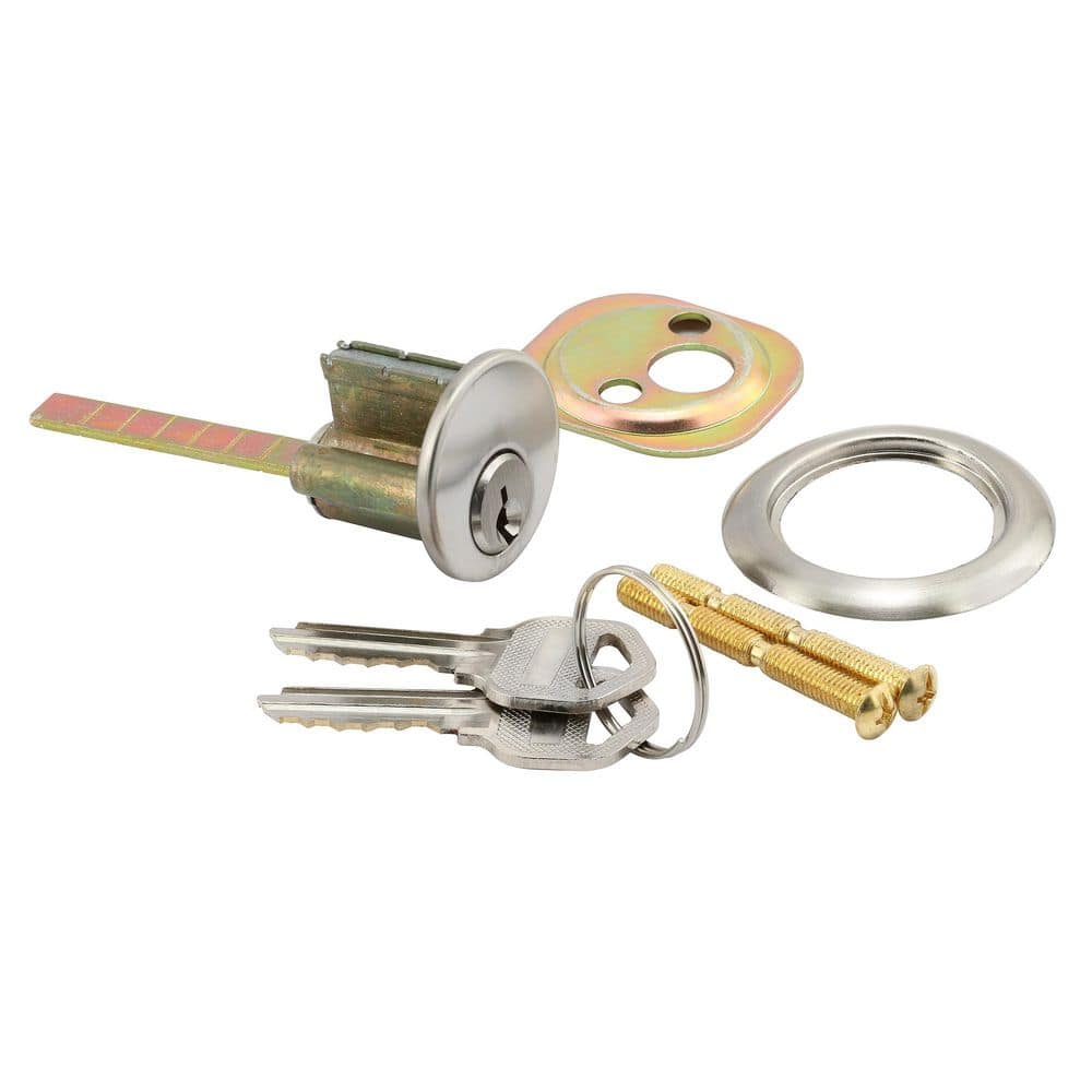Rim Cylinder Lock, 3/4 in. Hole Center, Diecast, Satin Nickel Finish, Kwikset (Single Pack) price history on PriceWatchPro