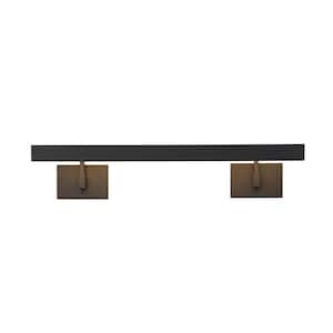 Taylor 23.6 in. 1-Light Black Linear Dimmable LED Vanity Light