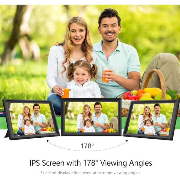 Lukyamzn 15.6 in. Digital Photo Frame with 64GB Storage, IPS Touch